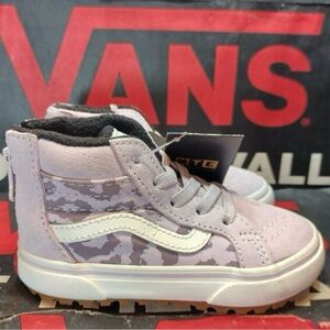 New in box Vans Sk8 Hi MTE shoes girls size 2 Lilac Leopard